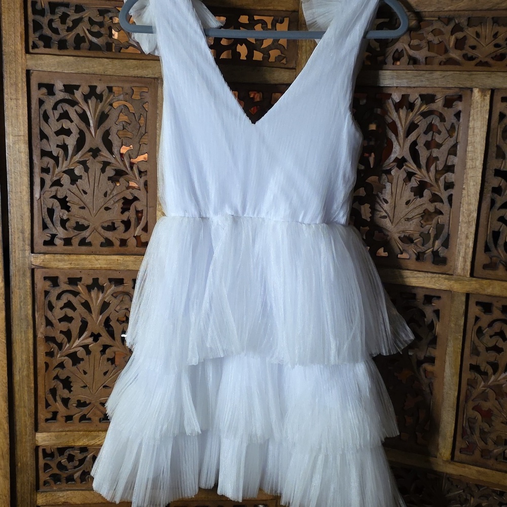 Lulu's White Textured Dress - Picture 5 of 6